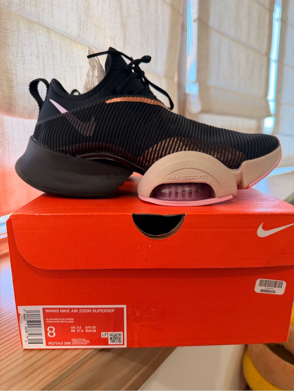 Nike Black Athletic Shoes with Copper Swoosh - Picture 3 of 4